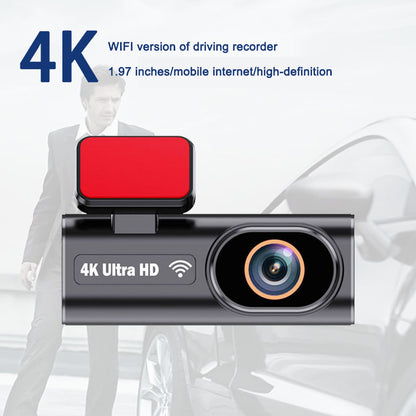 Caméra de Voiture 4K Dual Lens – Dashcam WiFi avec Écran 1.97” & Mode Parking Surveillance 24h